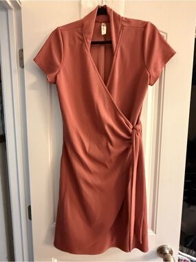 Seven7 Dusty Rose Short Wrap Dress